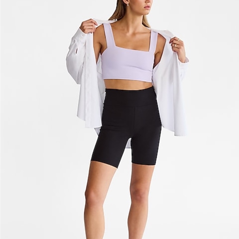 Lilac / Light Purple Body Contour Square Neck Top - EXPRESS NWT - Picture 8 of 10